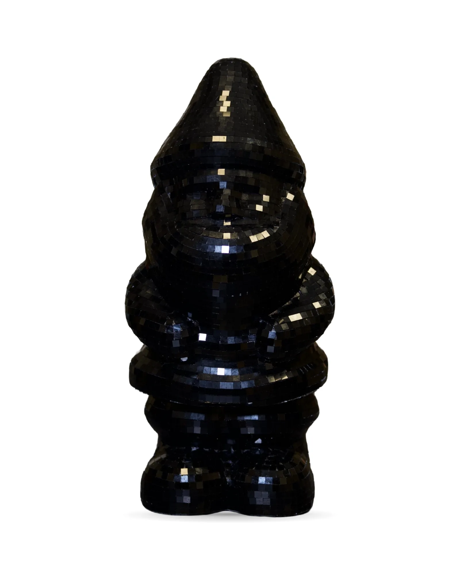 Wichtel aus schwarzem Spiegelmosaik, von vorn
